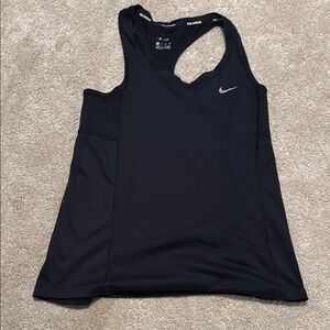 Nike Black Fitted Racerback Running Tank Top